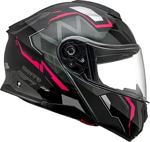 Capacete Escamoteavel Moto Bieffe BDynamic Attractie Rosa 60