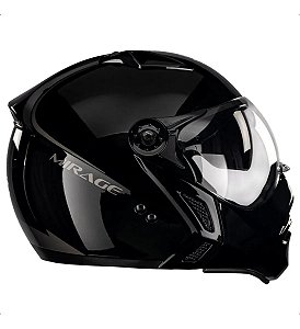 Capacete Mirage Classic ~ Peels PRETO/GRAFITE   60