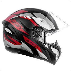 Capacete Spike 2 BSN Preto Vermelho Fosco ~ Peels  60