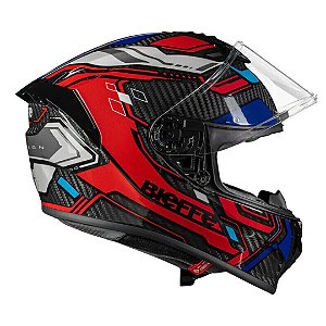 Capacete BCarbon Connect Preto Vermelho Brilhante ~Bieffe  60