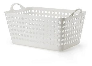 Cesto Retangular Flexível Branco 22 Lts Arthi