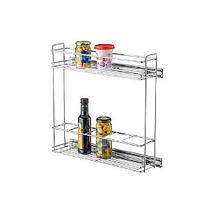 Porta Garrafas Latas Embutido Preto com Trilho Schmitt Aramados