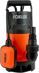 Bomba Submersível Foxlux 1CV 750W Água Limpa e Suja 13000Lh com Boia Automática IP68 para Drenagem Esgotamento Cisternas e Reservatórios voltage 220V