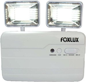 Luminária de Emergência Led 8w 6500k 2 Faróis Foxlux