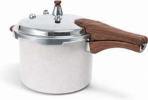 Panela de Pressão 4,2L Tuut Ecoglide Indução Antiaderente Tampa de Segurança Cream