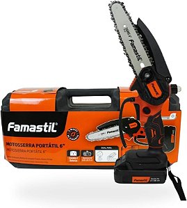 Motosserra Portátil Recarregável Famastil 21v Bivolt 31,2W 3.900 RPM
