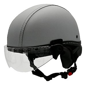 Capacete Coquinho Kraft Bike Elétrica Scooter Skate Patinete Cinza Cinza  M