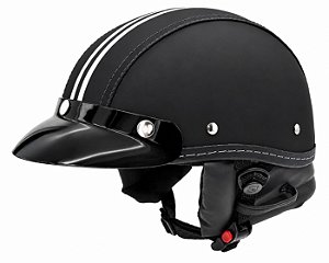 Capacete Kraft Coquinho Bike Moto Scooter Elétrica Cor Preto  PP