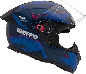 Capacete de Moto Bieffe B12 Avant Azul com Pink  62