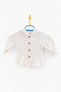 Bata com gorro estampa de florzinha