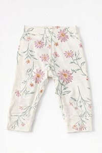 Legging branca florzinha lilas​