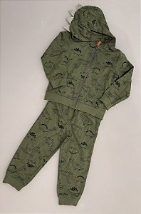 Pijama de dinossauro com capuz, calça e camisa de manga comprida, marca Carter's, TAM 2 anos