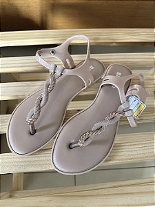 Sandália rasteirinha rosa claro, marca Melissa, tamanho 35