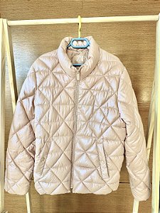 Casaco puffer rosa, marca Zara, tamanho 13-14 anos