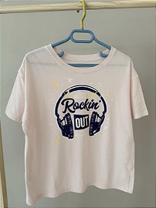 Blusa em malha rosa, Marca Hard Rock, tamanho L