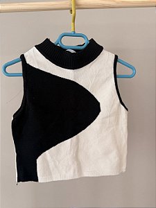 Cropped Preto e Branco - YoBoh! - Tam: 16 anos