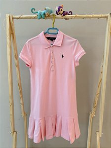 Vestido Polo Rosa - Ralph Lauren - Tam: 8/10 anos