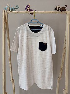 Blusa de malha bege com pontinhos marrons, Marca Reserva, TAM 12