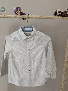 Camisa social manga longa, listras finas, Marca Zara, TAM 4