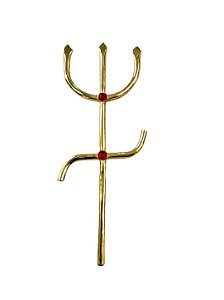 Tridente Pomba Gira Dourado