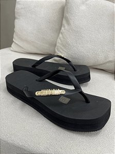 Chinelo Feminino Santa Lolla Preto