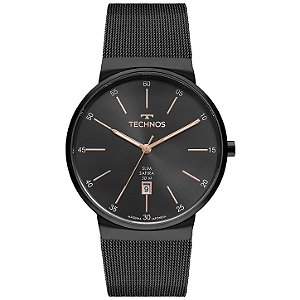 Relógio Technos Masculino Slim Preto GM12AG/1P
