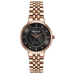 Seculus Feminino Madrepérola Cristais Rosé 77248LPSVRS2