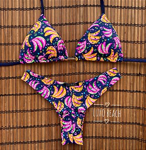 BIQUINI CORTININHA BANANA AZUL ASA DELTA