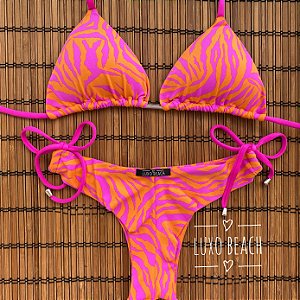 BIQUINI CORTININHA TIGRE ROSA
