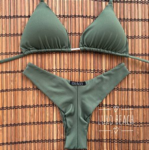 BIQUÍNI LISOS  CONFORT VERDE MILITAR  ASA DELTA