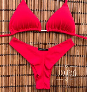 BIQUÍNI LISOS CONFORT VERMELHO CEREJA ASA DELTA