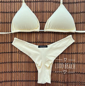 BIQUÍNI LISOS  CONFORT AMARELO MANTEIGA  ASA DELTA