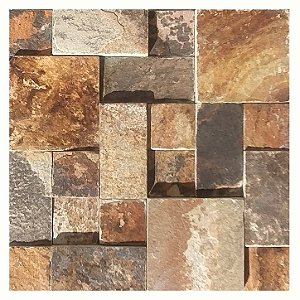 Mosaico Pedra Ferrugem Variado 30x30 — Preço por m²