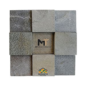Mosaico de Pedra Luminárias Verde Xadrez 10x10 Telado 30x30 - 1 m²