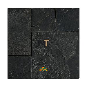 Mosaico de Pedra Ferro Preta Variado Telado 30x30 - 1 m²