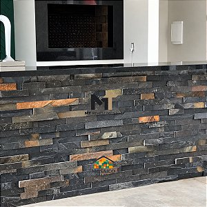 Filete Pedra Ferro Preta Black 5 cm Serrado Peças Soltas - 1 m²