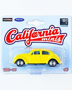 California Minis - Volkswagen Beetle (Fusca) - Amarelo 1:64