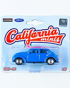 California Minis - Volkswagen Beetle (Fusca) - Azul 1:64
