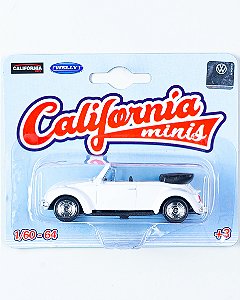 California Minis - Volkswagen Beetle (Fusca) Convertible - Branco 1:64
