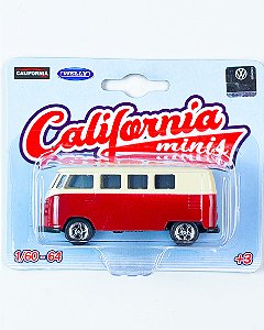 California Minis - Volkswagen Kombi T1 - Vermelho 1:64