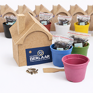 AL015 - Kit Casinha Mdf com Sementes de Flores