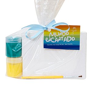 AL022 - Kit Pintura Tela, Tintas e Pincel (Sem Cavalete)