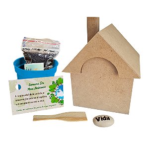 AL030 - Kit Casinha Mdf com Semente Personalizada