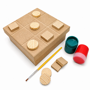 AL034 - Kit Jogo da Velha com 2 Tintas e Pincel Caixa