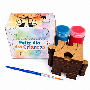 AL337 - Kit Quebra Cabeça Mdf com 16 Peças