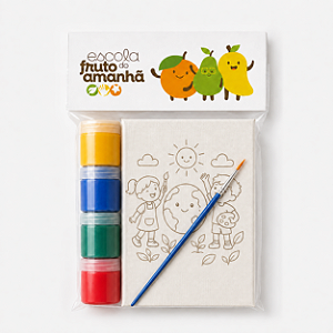 AL215 - Kit Pintura com 4 Tintas e Tela Gravada