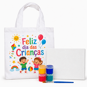 AL098 - Kit Pintura com Tela Grande Gravada e 4 Tintas