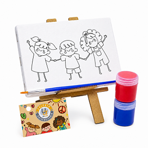 AL103 - Kit Pintura Cavalete com Tela Gravada