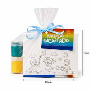 AL107 - Kit Pintura Tela Grande Gravada 20 x 15 - Celofane