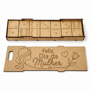 AL110 - Kit Jogo Educativo Dominó em mdf com Gravação a Laser